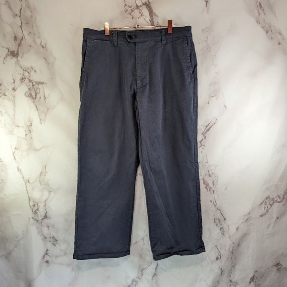 Rollas Pants Mens 34 X 32 Lazy Boy Wide Leg New Ink Drill Dark Gray Carpenter - Picture 1 of 12